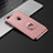 Luxury Metal Frame and Plastic Back Cover with Finger Ring Stand for Apple iPhone 7 Plus Rose Gold