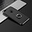 Luxury Metal Frame and Plastic Back Cover with Finger Ring Stand for Apple iPhone 8 Plus Black