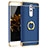 Luxury Metal Frame and Plastic Back Cover with Finger Ring Stand for Huawei Honor 6X Blue