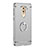 Luxury Metal Frame and Plastic Back Cover with Finger Ring Stand for Huawei Honor 6X Silver