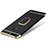 Luxury Metal Frame and Plastic Back Cover with Finger Ring Stand for Huawei Honor 8 Pro Black