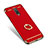 Luxury Metal Frame and Plastic Back Cover with Finger Ring Stand for Samsung Galaxy C7 (2017) Red