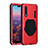 Luxury Metal Frame and Silicone Back Cover Case K01 for Huawei P20 Pro Red