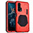 Luxury Metal Frame and Silicone Back Cover Case T01 for Huawei Honor 20 Pro Red