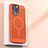 Mesh Hole Hard Rigid Snap On Case Cover with Mag-Safe Magnetic for Apple iPhone 13 Pro Orange