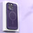 Mesh Hole Hard Rigid Snap On Case Cover with Mag-Safe Magnetic for Apple iPhone 15 Pro Max Purple