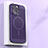 Mesh Hole Hard Rigid Snap On Case Cover with Mag-Safe Magnetic for Apple iPhone 15 Pro Purple