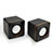 Mini Speaker Wired Portable Stereo Super Bass Loudspeaker Black