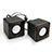 Mini Speaker Wired Portable Stereo Super Bass Loudspeaker Black