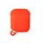 Protective Silicone Case Skin for Apple Airpods Charging Box with Keychain A01 Red