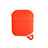 Protective Silicone Case Skin for Apple Airpods Charging Box with Keychain A01 Red