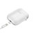 Protective Silicone Case Skin for Apple Airpods Charging Box with Keychain Z04 White