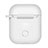 Protective Silicone Case Skin for Apple Airpods Charging Box with Keychain Z04 White