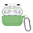 Protective Silicone Case Skin for OnePlus AirPods Pro Charging Box with Keychain Green