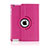 Rotating Stands Flip Leather Case for Apple iPad 2 Hot Pink