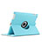 Rotating Stands Flip Leather Case for Apple iPad 2 Sky Blue