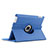 Rotating Stands Flip Leather Case for Apple iPad 4 Blue