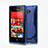 S-Line Transparent TPU Soft Cover for HTC 8X Windows Phone Blue