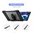 Silicone and Plastic Waterproof Cover Case 360 Degrees Underwater Shell for Apple iPad Air 5 10.9 (2022) Black