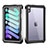 Silicone and Plastic Waterproof Cover Case 360 Degrees Underwater Shell for Apple iPad Mini 6 Black