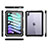 Silicone and Plastic Waterproof Cover Case 360 Degrees Underwater Shell for Apple iPad Mini 6 Black