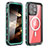 Silicone and Plastic Waterproof Cover Case 360 Degrees Underwater Shell with Mag-Safe Magnetic HJ1 for Apple iPhone 14 Pro Green