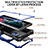 Silicone and Plastic Waterproof Cover Case 360 Degrees Underwater Shell with Stand for Samsung Galaxy S21 Ultra 5G