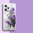 Silicone Candy Rubber Flowers Soft Case for Xiaomi Poco F5 5G Purple