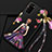 Silicone Candy Rubber Gel Dress Party Girl Soft Case Cover for Huawei Honor V30 5G Purple and Blue