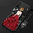Silicone Candy Rubber Gel Dress Party Girl Soft Case Cover for Huawei Nova 6 Red and Black