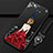 Silicone Candy Rubber Gel Dress Party Girl Soft Case Cover for Oppo Reno2 Red and Black