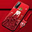 Silicone Candy Rubber Gel Dress Party Girl Soft Case Cover for Vivo Y12s Red