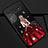 Silicone Candy Rubber Gel Dress Party Girl Soft Case Cover K01 for Samsung Galaxy S10 Red and Black