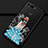 Silicone Candy Rubber Gel Dress Party Girl Soft Case Cover K02 for Huawei Honor V20 Blue and Black