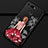 Silicone Candy Rubber Gel Dress Party Girl Soft Case Cover K02 for Huawei Honor V20 Red and Black