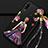 Silicone Candy Rubber Gel Dress Party Girl Soft Case Cover K02 for Huawei P30 Lite New Edition Purple and Blue