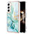 Silicone Candy Rubber Gel Fashionable Pattern Soft Case Cover for Samsung Galaxy S24 5G Green