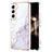 Silicone Candy Rubber Gel Fashionable Pattern Soft Case Cover for Samsung Galaxy S24 5G White