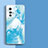 Silicone Candy Rubber Gel Fashionable Pattern Soft Case Cover for Vivo X70 5G Blue