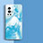 Silicone Candy Rubber Gel Fashionable Pattern Soft Case Cover for Vivo X70 Pro 5G Blue
