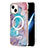 Silicone Candy Rubber Gel Fashionable Pattern Soft Case Cover Mag-Safe Magnetic for Apple iPhone 15 Blue