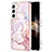 Silicone Candy Rubber Gel Fashionable Pattern Soft Case Cover Mag-Safe Magnetic for Samsung Galaxy S24 5G Pink