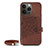 Silicone Candy Rubber Gel Fashionable Pattern Soft Case Cover S01 for Apple iPhone 13 Pro Brown