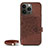 Silicone Candy Rubber Gel Fashionable Pattern Soft Case Cover S01 for Apple iPhone 13 Pro Max Brown