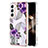 Silicone Candy Rubber Gel Fashionable Pattern Soft Case Cover S01 for Samsung Galaxy S24 5G Purple