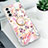 Silicone Candy Rubber Gel Fashionable Pattern Soft Case Cover S02 for Samsung Galaxy S21 5G Hot Pink