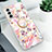 Silicone Candy Rubber Gel Fashionable Pattern Soft Case Cover S02 for Samsung Galaxy S21 FE 5G Hot Pink