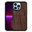 Silicone Candy Rubber Gel Fashionable Pattern Soft Case Cover S03 for Apple iPhone 13 Pro Brown