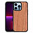 Silicone Candy Rubber Gel Fashionable Pattern Soft Case Cover S03 for Apple iPhone 13 Pro Light Brown