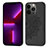 Silicone Candy Rubber Gel Fashionable Pattern Soft Case Cover S04 for Apple iPhone 13 Pro Black